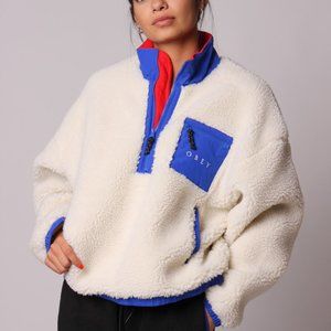 Obey Sherpa Chiller Fleece Anorak size Large